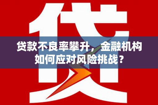 孝义贷款不良率攀升，金融机构如何应对风险挑战？