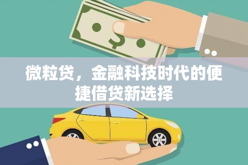 孝义微粒贷，金融科技时代的便捷借贷新选择